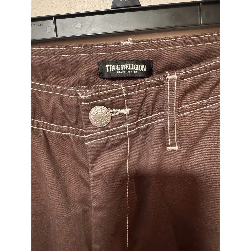 True Religion Men’s Baggy Cargo Pants 36x32 Brown Like New